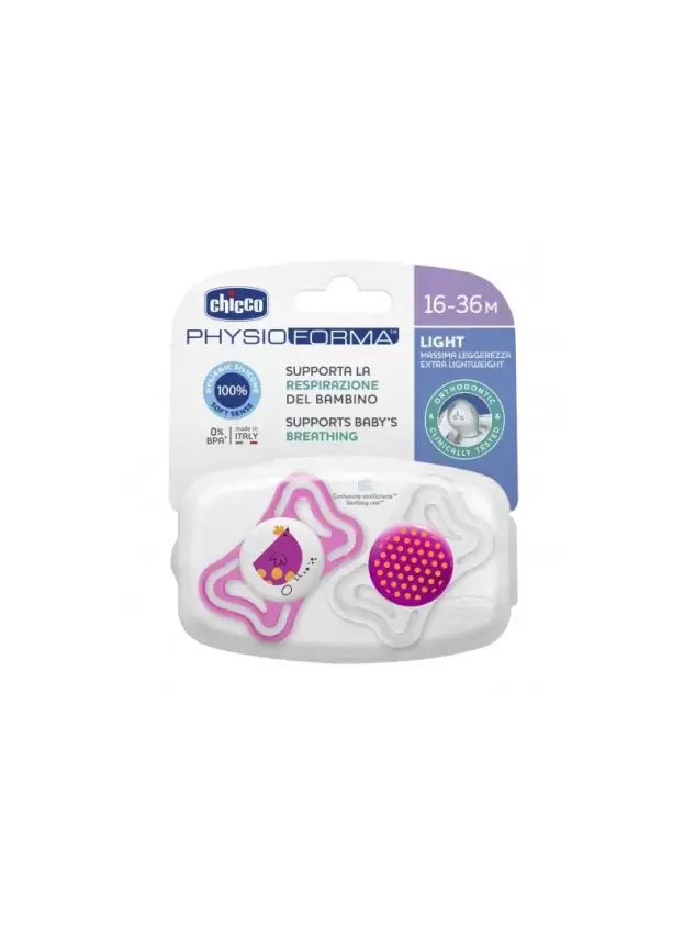 Chicco PhysioForma Light Silikon Emzik 2li 16-36 Ay Kız - 1