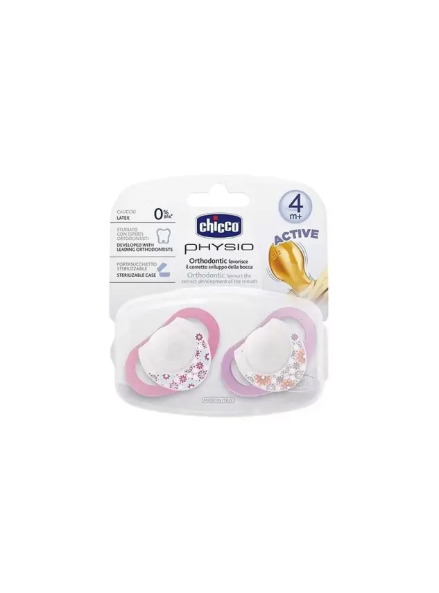 Chicco Physioring Kauçuk Emzik 2 li Pembe 4 Ay+ - 1