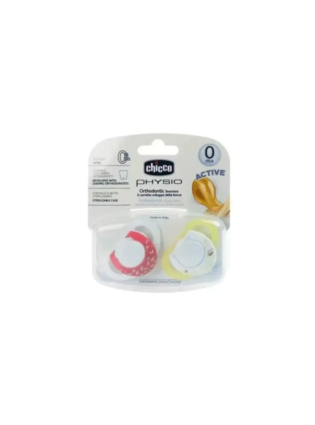 Chicco Physioring Kauçuk Emzik 2 li Sarı-Beyaz 0 M+ - 1