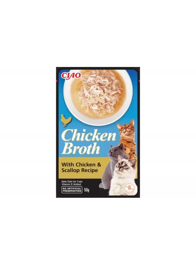 Chicken Broth Tavuk Sulu ve Deniz Taraklı Kedi Çorbası 50 gr - 1