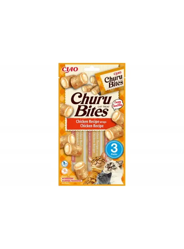 Churu Bites Tavuk Sargılı Kedi Ödül Maması 3x10 GR. - 1
