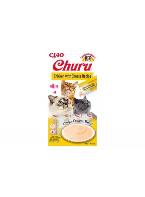 Churu Cream Tavuklu ve Peynirli Kedi Ödül Kreması 4x14 GR. - Diğer Bakım Ürünleri
