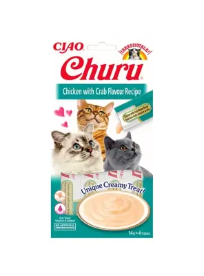 Churu Cream Tavuklu ve Yengeçli Kedi Ödül Kreması 4x14 Gr - Diğer Bakım Ürünleri