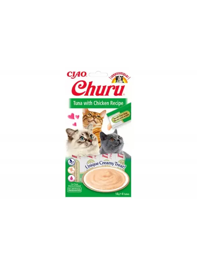 Churu Cream Ton Balıklı ve Tavuklu Kedi Ödül Kreması 4x14 GR. - 1