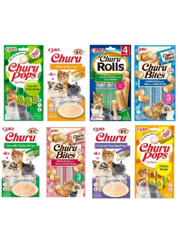 Churu Karışık Mix Kedi Ödül Maması 8 Paket - 1