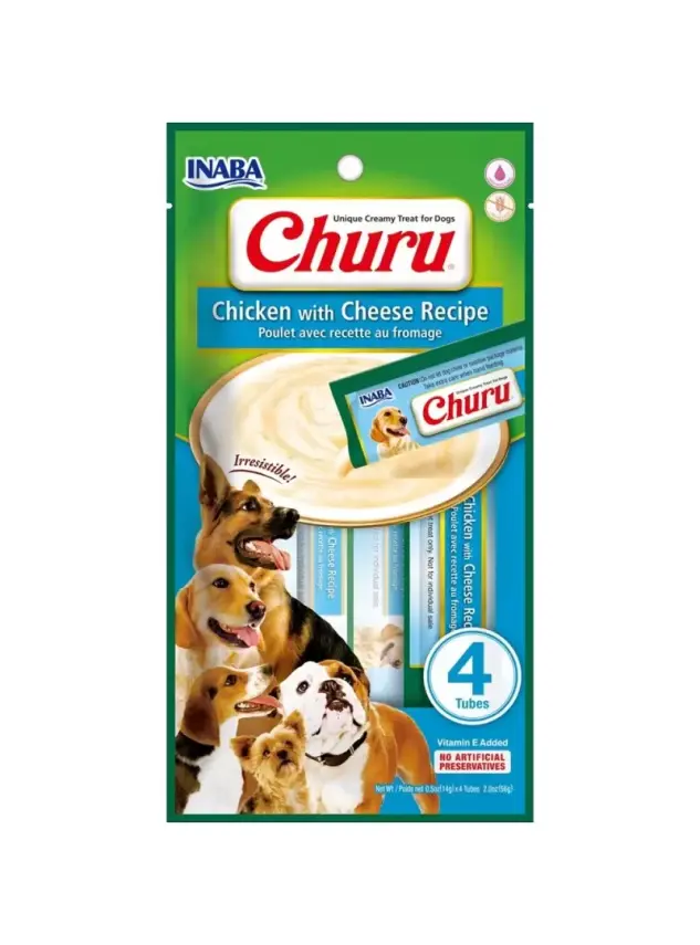 Churu Peynirli ve Tavuklu Tamamlayacı Köpek Ödül Maması 4 x 14 Gr - 1