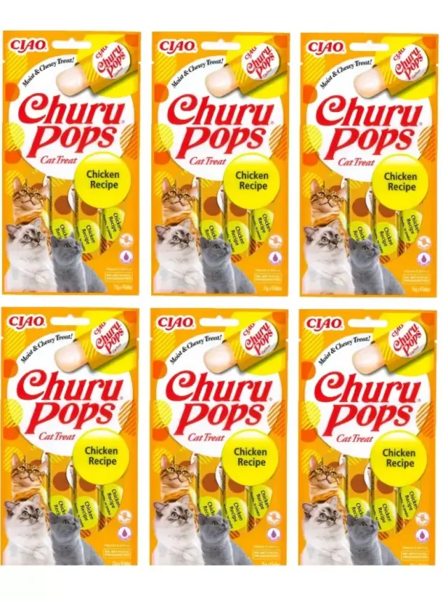 Churu Pops Tavuklu Kedi Ödül Kreması 4x6 Paket - 1