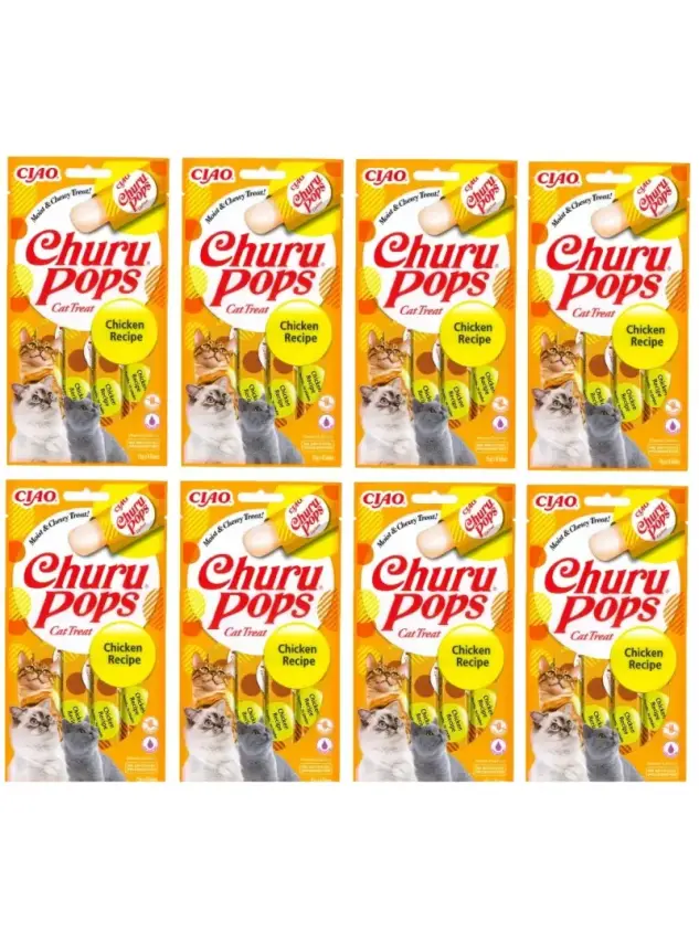 Churu Pops Tavuklu Kedi Ödül Kreması 4x8 Paket - 1