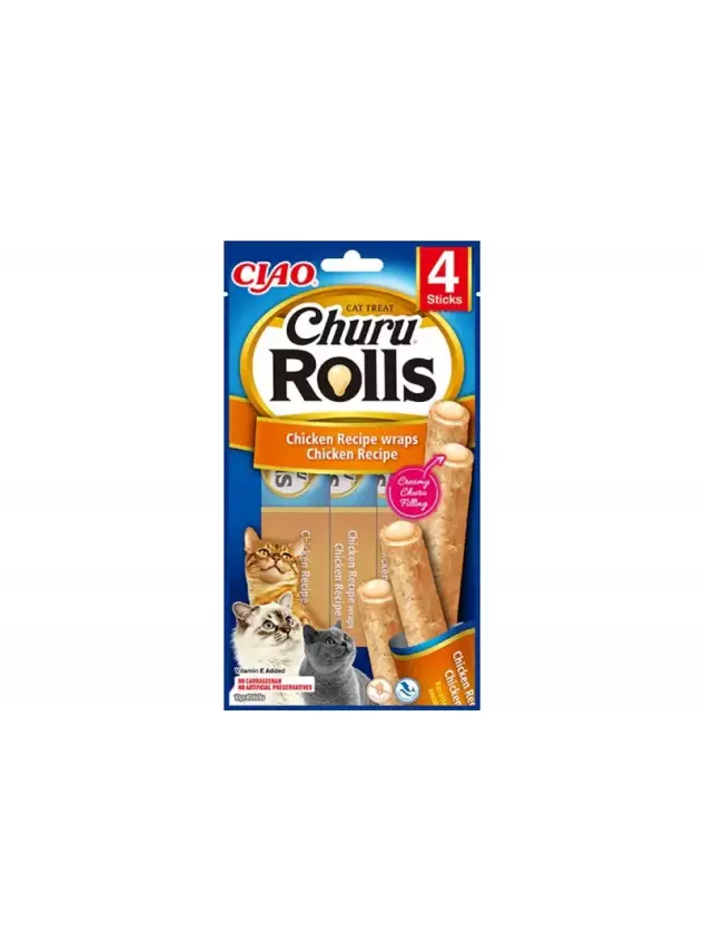 Churu Rols Sticks Tavuk Sargılı Kedi Ödül Maması 4x10 GR. - 1