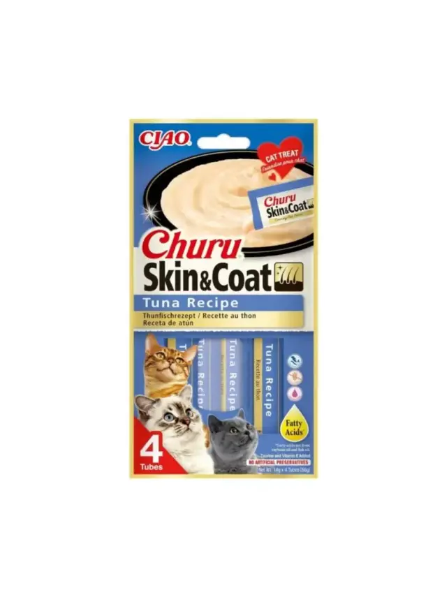 Churu Skin&Coat -Cilt ve Tüy Sağlığı- Ton balıklı Ödül Maması - 1