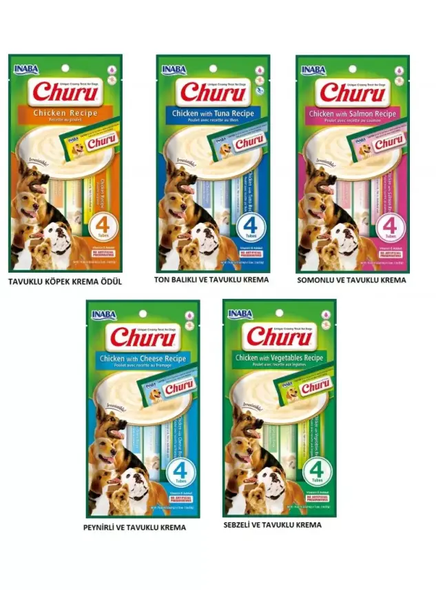 Churu Tavuklu Mix Köpek Ödül Krema Maması 4x14 Gr 5 Paket - 1
