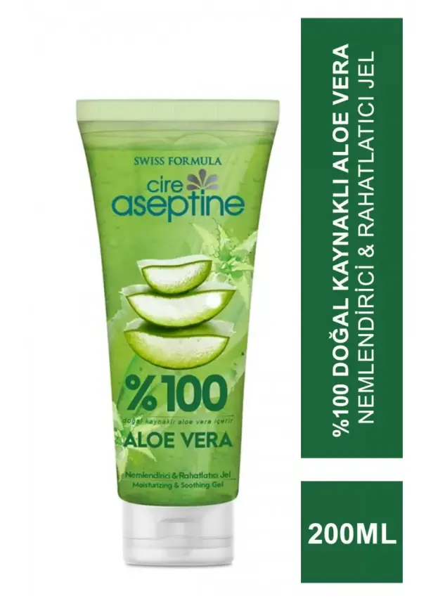 Cire Aseptine %100 Doğal Kaynaklı Aloe Vera Nemlendirici & Rahatlatıcı Jel 200 ml - 1