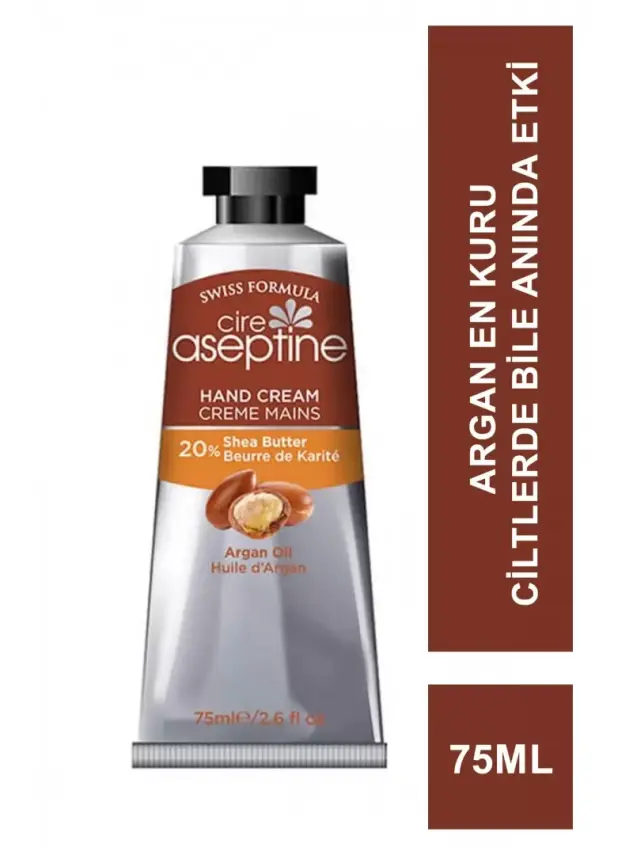 Cire Aseptine %20 Shea Butter El Kremi Argan 75 ml - 1
