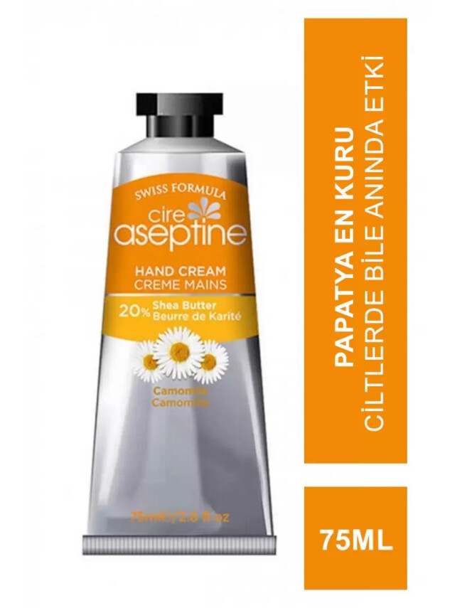 Cire Aseptine %20 Shea Butter Papatya El Kremi 75 ml - Cire Aseptine
