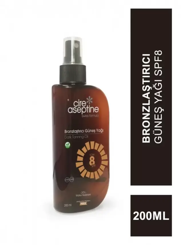 Cire Aseptine Bronzlaştırıcı Güneş Yağı Spf8 200 ml - 1