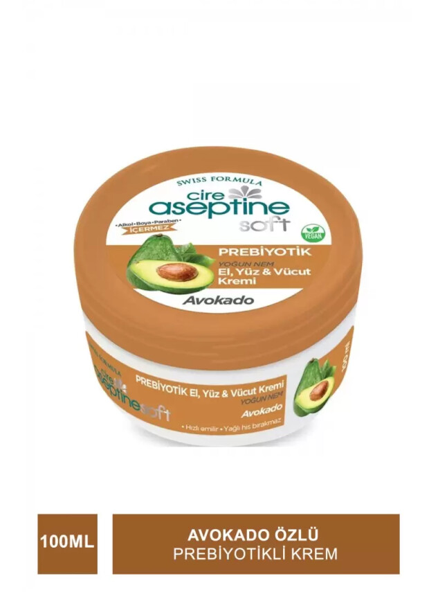 Cire Aseptine Soft Avokado Özlü Yoğun Nemlendirici Prebiyotikli Krem 100 ml - Cire Aseptine