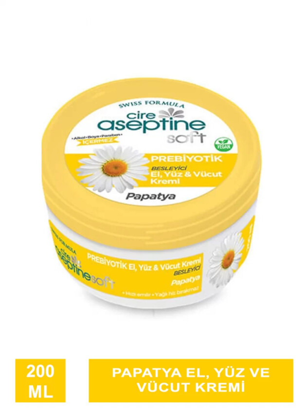 Cire Aseptine Soft Prebiyotik Papatya El, Yüz Ve Vücut Kremi 200 Ml - Cire Aseptine
