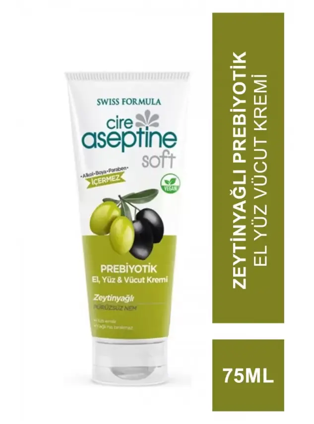 Cire Aseptine Soft Prebiyotik Zeytinyağlı El Yüz Vücut Kremi 75 ml - 1