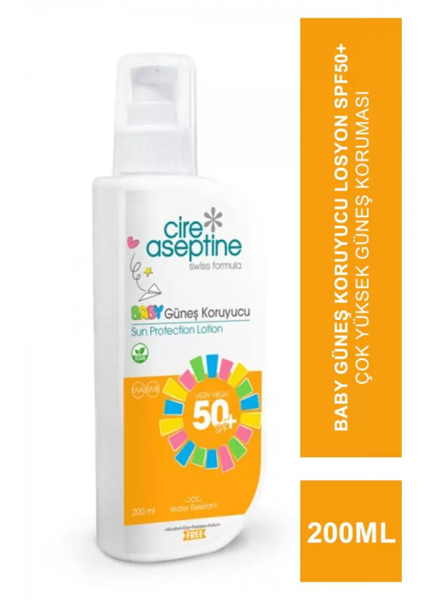 Cire Aseptine Sun Baby Güneş Koruyucu Losyon Spf50+ 200 ml - Cire Aseptine
