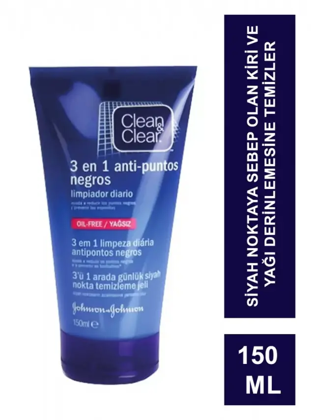 Clean & Clear 3´ü 1 Arada Temizleme Jeli 150 ml - 1