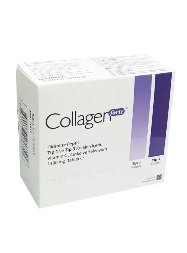 Collagen Forte Takviye Edici Gıda 1300 mg 90 Tablet - 1