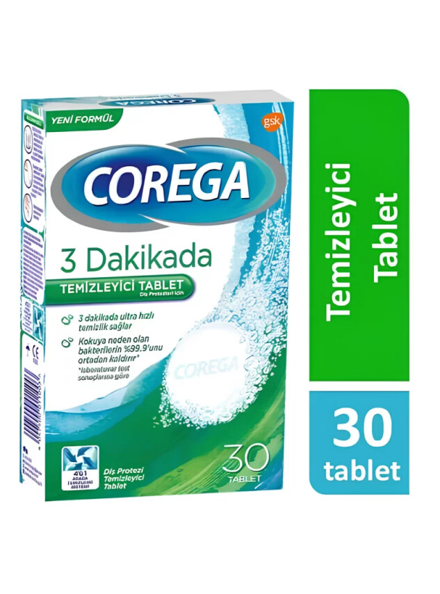 Corega Diş Protezi Temizleyici 30 Tablet - Corega