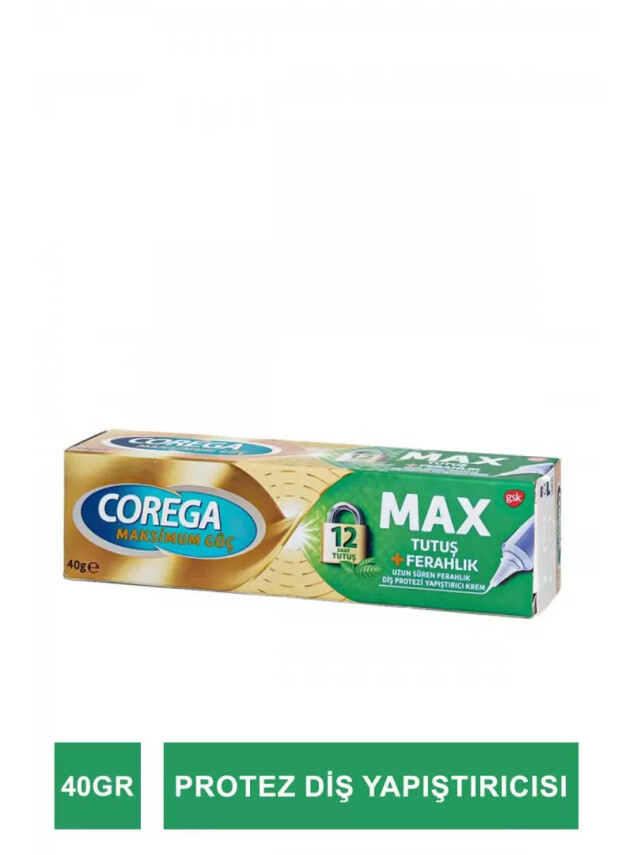 Corega Max Tutuş+Ferahlık Diş Protezi Yapıştırıcı 40 g - Corega