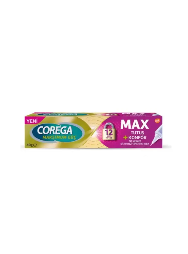 Corega Maximum Tutuş+Konfor Diş Protezi Yapıştırıcı Krem 40 gr - 2