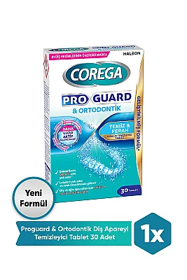 Corega Proguard Ortodontik Günlük Diş Protezi Temizleyici 30 Tablet - Corega