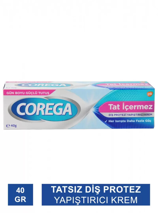 Corega Super Tat İçermez Diş Protezi Yapıştırıcı Krem - Corega