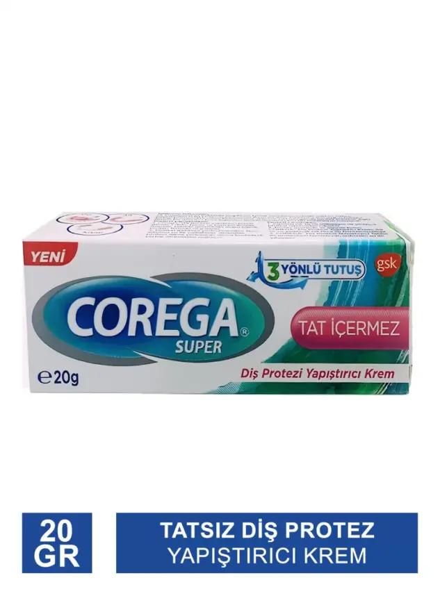 Corega Super Tat İçermez Diş Protezi Yapıştırıcı Krem - 2