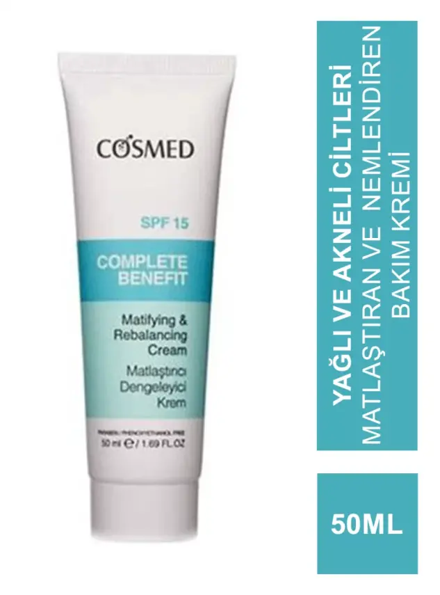 Cosmed Complete Benefit Matifying & Rebalancing Cream SPF 15 50 ml Matlaştırıcı Dengeleyici Krem - 1