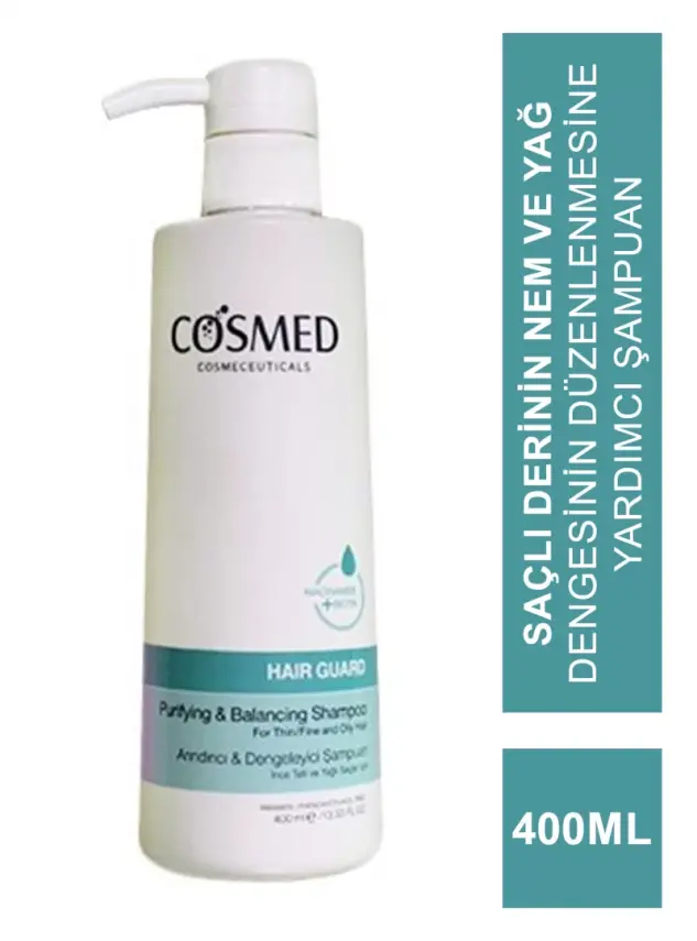 Cosmed Hair Guard Purifying & Balancing Shampoo 400 ml Arındırıcı ve Dengeleyici Şampuan - 1