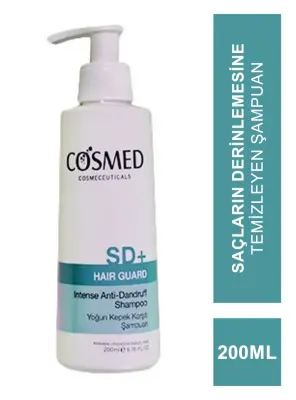 Cosmed Hair Guard SD+ İntense Anti Dandruff Shampoo 200 ml Yoğun Kepek Karşıtı Şampuan - 1