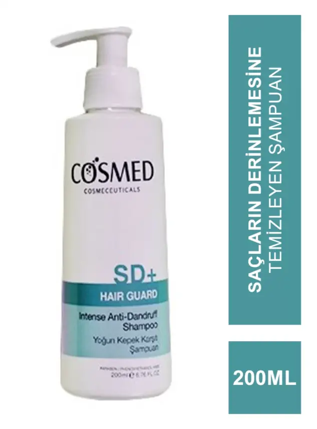 Cosmed Hair Guard SD+ İntense Anti Dandruff Shampoo 200 ml Yoğun Kepek Karşıtı Şampuan - 1