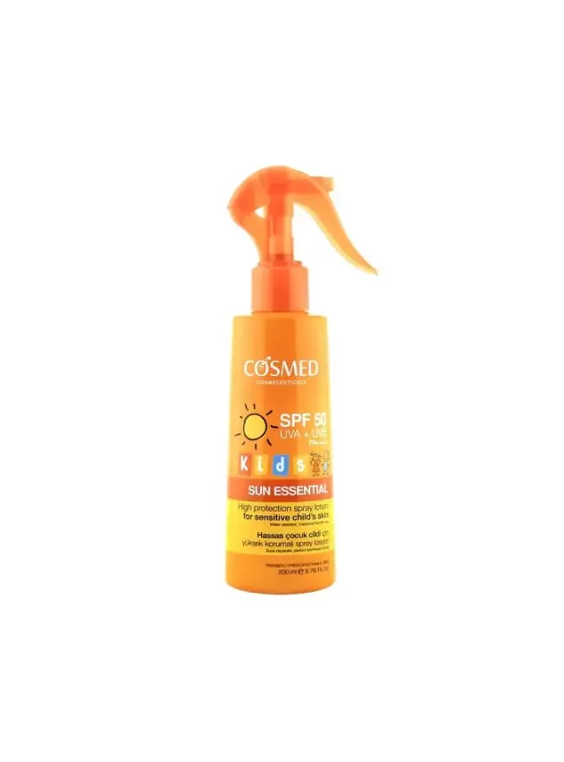 Cosmed Sun Essential Kids SPF 50+ Spray 200 ml Çocuklar İçin Yüksek Korumalı Güneş Kremi - 2