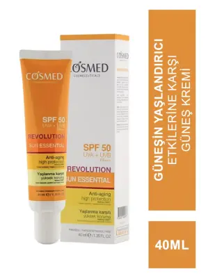 Cosmed Sun Essential Revolution SPF 50+ 40 ml Yaşlanma Karşıtı Güneş Kremi - 1