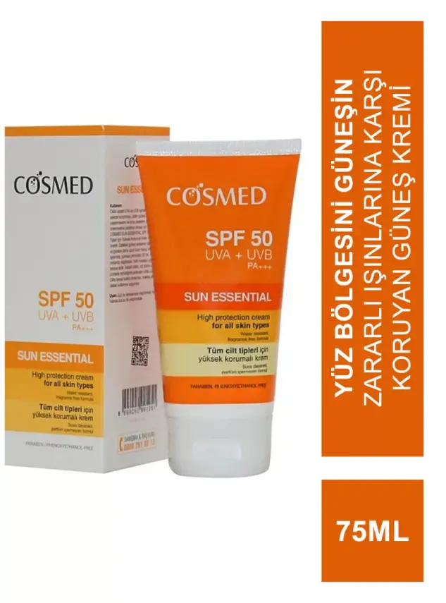 Cosmed Sun Essential SPF 50+ Tüm Cilt Tipleri İçin Güneş Kremi 50 ML - 1