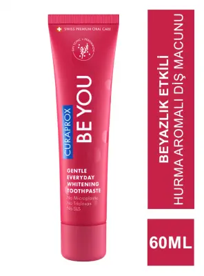 Curaprox Be You Beyazlatıcı - Gin Tonik - Hurma - Diş Macunu - Red 60 ml - 1