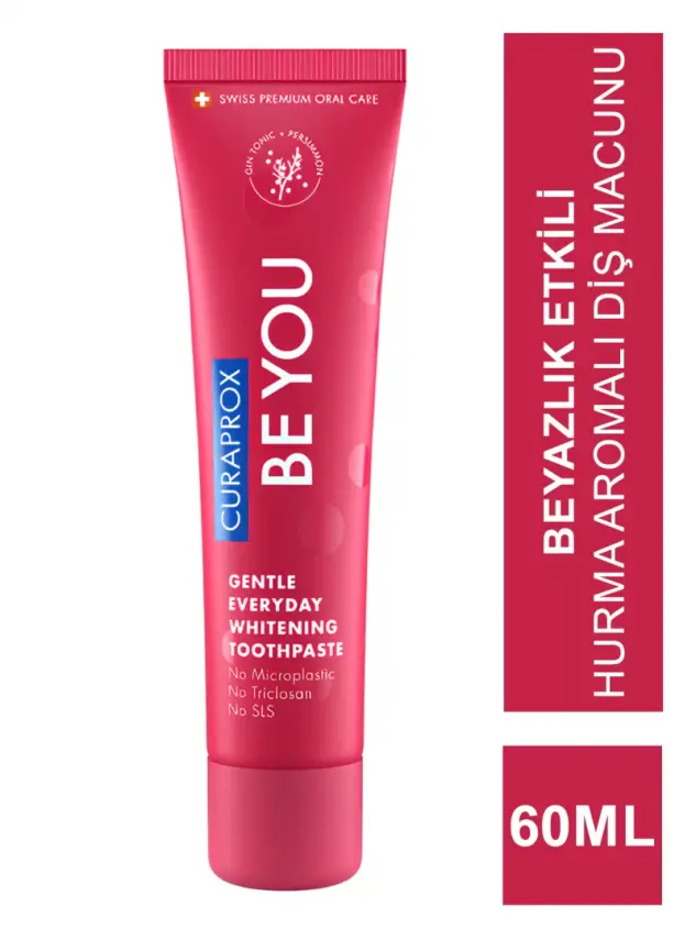 Curaprox Be You Beyazlatıcı - Gin Tonik - Hurma - Diş Macunu - Red 60 ml - 1