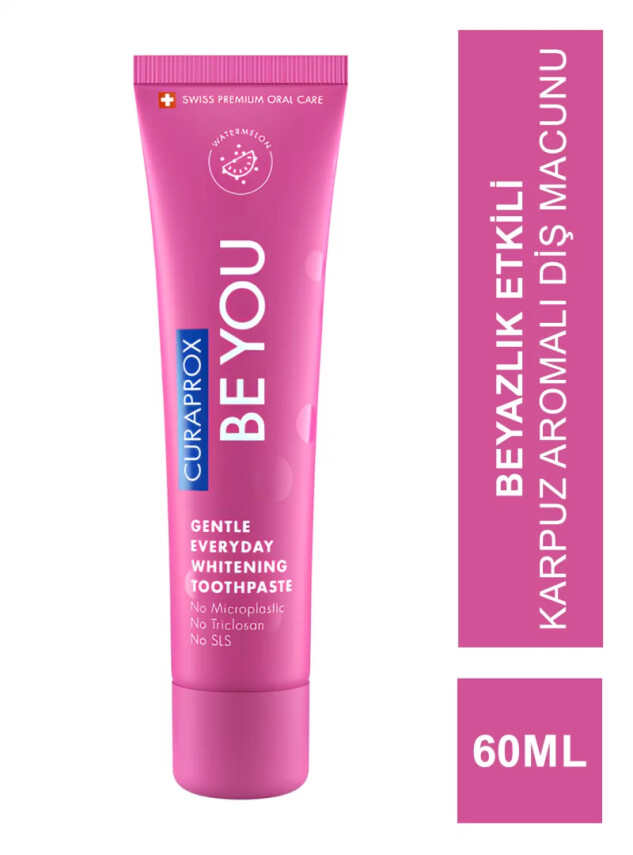 Curaprox Be You Beyazlatıcı - Karpuz - Diş Macunu - Pink 60 ml - Curaprox
