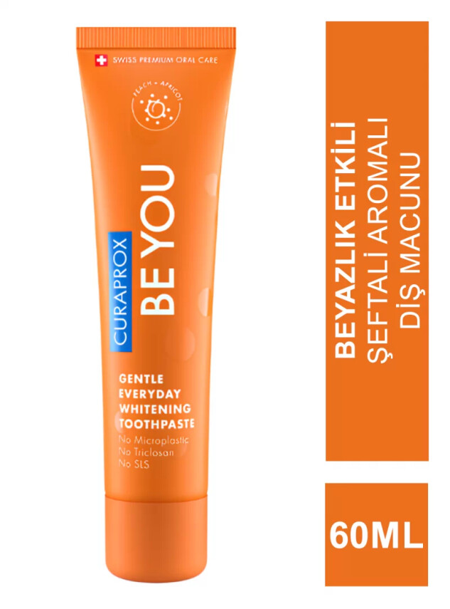 Curaprox Be You Beyazlatıcı - Şeftali - Kayısı - Diş Macunu - Orange 60 ml - Curaprox