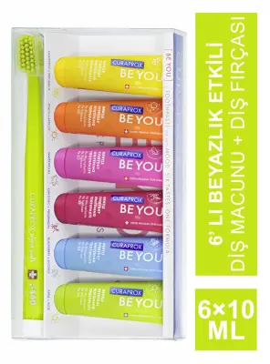 Curaprox Be You Whitening 6'lı Karma Set - 10ml - + 5460 Fırça - 1
