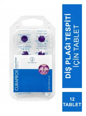 Curaprox Diş Plağı Boyama Tespit 12 Li Tablet - 1