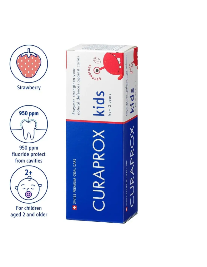 Curaprox Enzycal Kids Çilek 950 Diş Macunu 60ml - 1