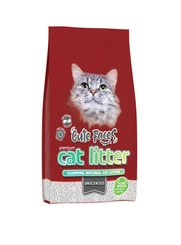 Cute Faces Kokusuz Topaklanan İnce Taneli Kedi Kumu 10L. - Cute Faces