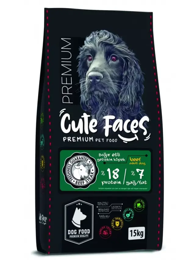 Cute Faces Premium Adult Dog 18/7 Beef - 1