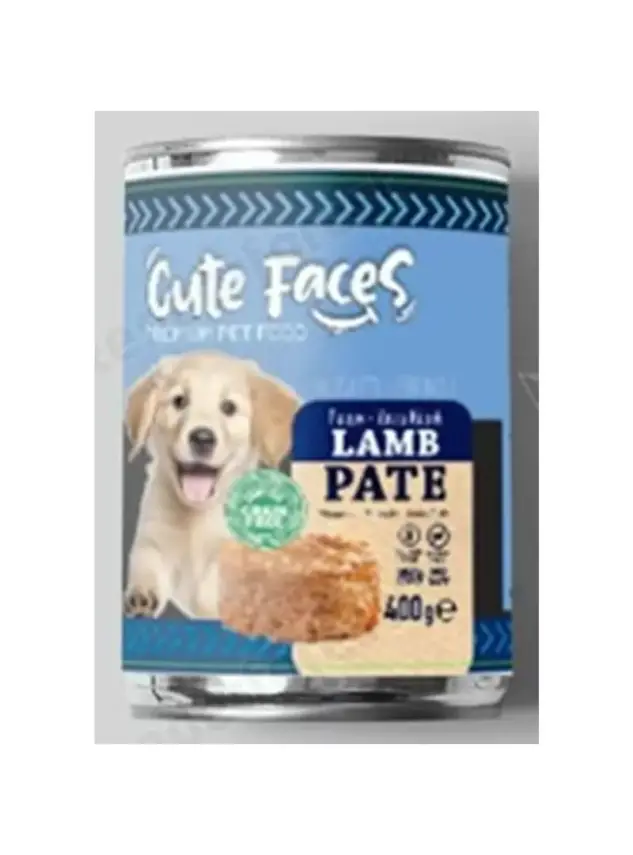 Cute Faces Tahılsız Pate Kuzu Etli Pirinçli Yavru Köpek Konserve 400 gr - 1