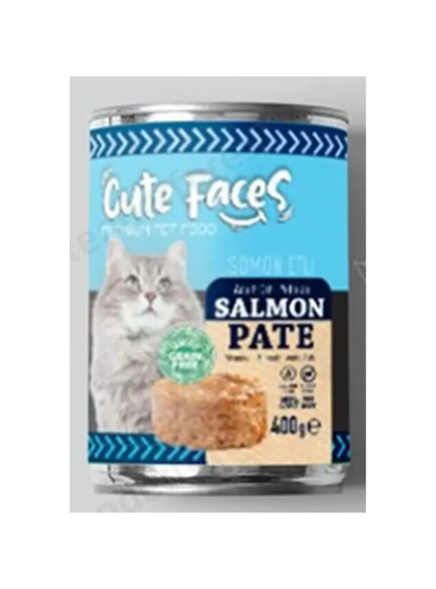 Cute Faces Tahılsız Pate Somonlu Kedi Konserve 400 gr - Cute Faces