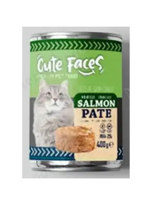 Cute Faces Tahılsız Pate Somonlu Steril Kedi Konserve 400 gr - Cute Faces